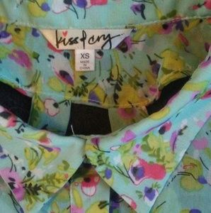 Sheer Floral button down